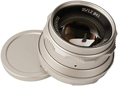 фотоелектричния обектив 7artisans 35mm f/1.2 за Canon EF-M, сребрист