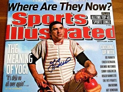 Йога Берра Янкис Копито Кэтчер Подписа Авто Юли 2011 Sports Illustrated Mag Jsa - Списания MLB с автограф