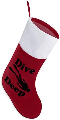Потопете се Дълбоко В Коледни Окачени чорапи Чорапи за Коледно Камина Празничен Начало Декор