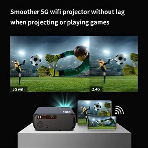 Проектор JAHH 1080p Td97 Android Led Full Video Projector Proyector За домашно кино 4k Филм Cinema Smart Phone в прожектор (Цвят: