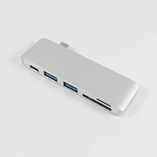 SOLUSTRE USB-хъб за зареждане USB-хъб за зареждане USB-хъб за зареждане на Type-C USB 3.0 5 в 1 Комбиниран Адаптер hub Многопортовый Адаптер За зареждане на Четец за синхронизация на