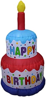 Два комплекта бижута за рожден Ден и патриотична партита Включват надуваема торта честит рожден ден на височина 4 фута със свещ