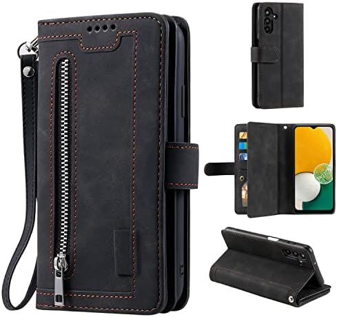 Чанта-портфейл UEEBAI за Samsung Galaxy A13/A04s в ретро стил с 9 Отделения за карти, Джоб в джоб, Чанта, Стойка от изкуствена кожа