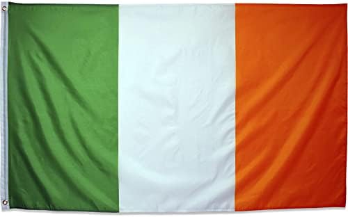 Ирландски флаг Eugenys ирландски флаг с размери 3x5 крака, без да ирландски ивици в пакет - най-различни Ярки цветове, здрави месингови