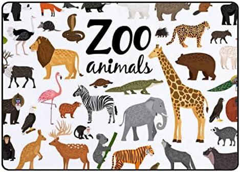 XOLLAR Големи Меки Детски Постелки Меки Детски Игри Подложка За проследяването стъпки пълзи в Зоопарка Животни килимче за Детската