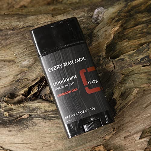 Дезодорант Every Man Jack Crimson Oak - Произведено в САЩ, Удобен стик за нанасяне, Натурални Съставки, Продължителна защита, Формула