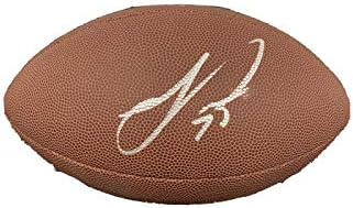 Julius Peppers Подписаха Wilson NFL (Super Grip) Football JSA - Футболни топки с автографи