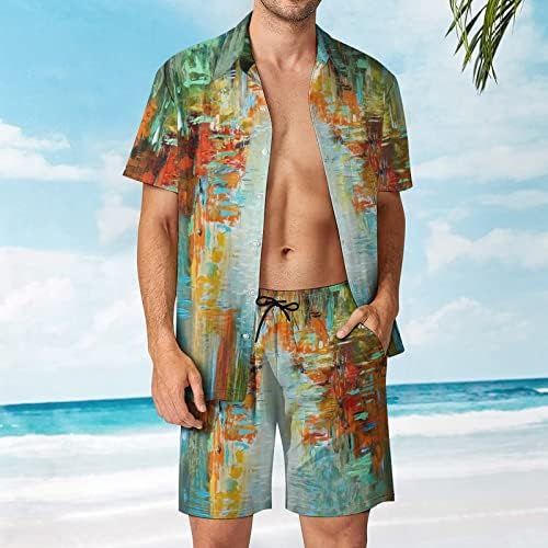 IJKEID, спортен костюм за плуване, мъжки мъжки летен костюм за почивка на Хавай, на почивки, дигитална 3D печат, къси спортни костюми