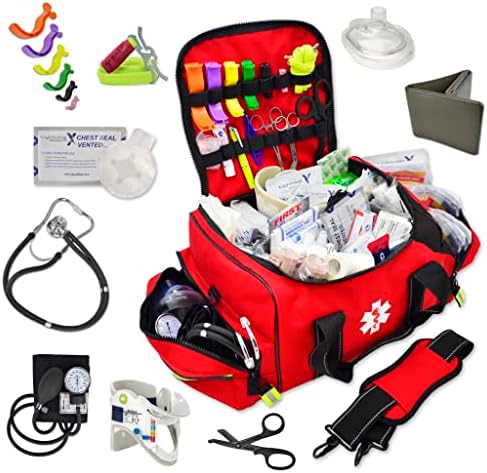 Светкавица X Предварително Зареден Травматологический набор от EMS / EMT с Голяма чанта за спешно реагиране и 256 медицински принадлежности