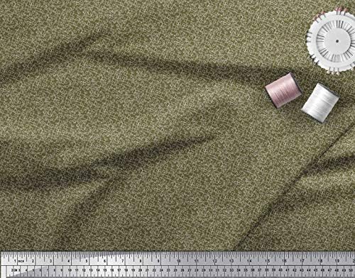 Плат от изкуствена коприна Soimoi с геометричен лабиринт, плат за бродерия с принтом ширина 56 см