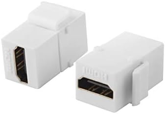 Съединител на трапецовидните изкривявания HDMI TENINYU, (комплект от 2 теми), Вмъкване на конектор на Трапецовидните изкривявания HDMI, Позлатен Адаптер за HDMI между гнезда-