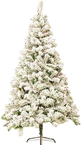 Коледна украса ZPEE 4,9 фута с Метална стойка, Коледна елха, която е Покрита Снежинками, Материал Изкуствена Гола коледна Елха от