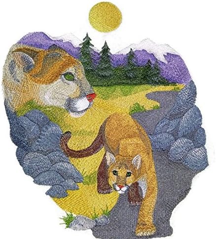 Природа, Изтъкана от Нишки, Невероятно Царството на животните [Духът cougars] [Изработени по поръчка и уникална] Нашивка с бродерия