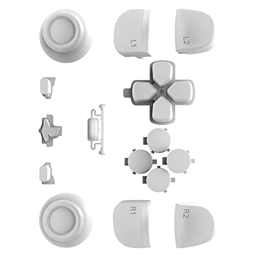 Бял Бутон D-pad Action Keys Набор от Клавиатури Накладки За Геймпада PS5
