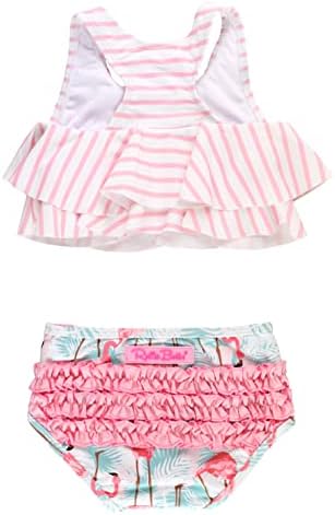 Комплект Бикини бикини с къдри за малки момичета без ръкави от 2 теми със защита от Слънцето UPF50+