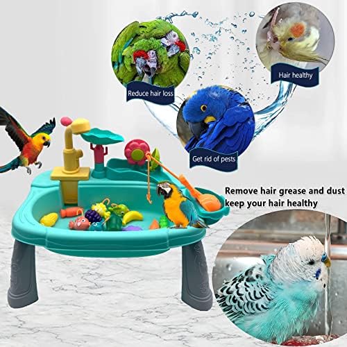 Вана за птици куранай, Автоматична Вана за папагали с завърта крана на 360 градуса, Мивка за Птичи вани за папагали, Вълнообразни